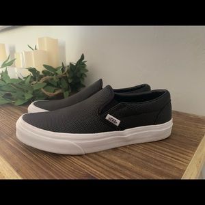 Vans perf leather slip on